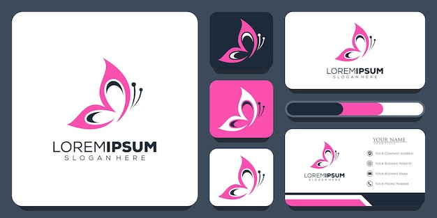 Abstract vlinderlogo ontwerp