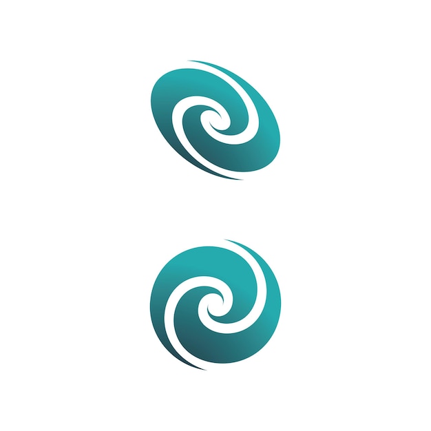 Abstract vortex spin logo icon design