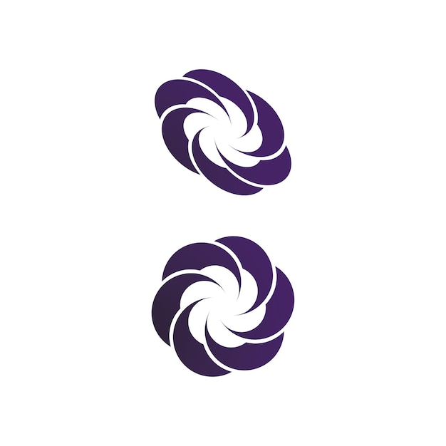 Abstract vortex spin logo icon design