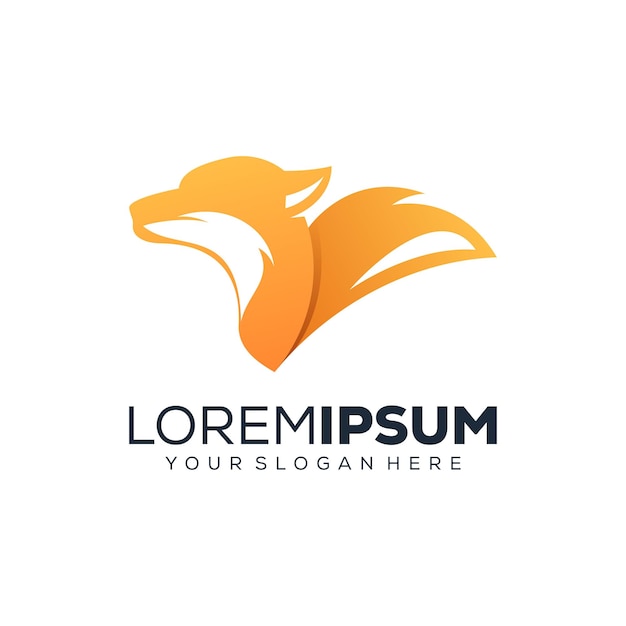 Abstract vos-logo ontwerp