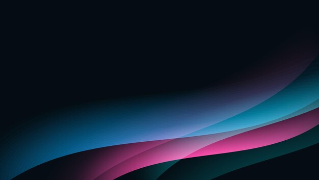 Vector abstract wallpaper design with blue and pink wavy shapes composition vector illustration