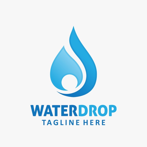 Abstract water drop logo design