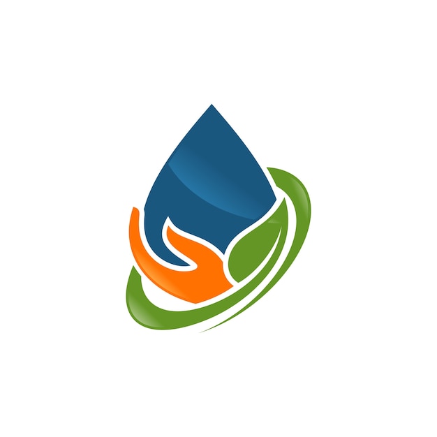 Abstract water drop logo