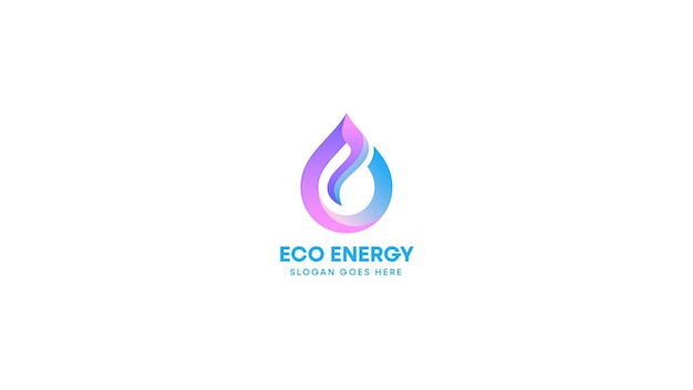 Vector abstract water logo wave e symbol geometric logo vector illustration alternative energy icon