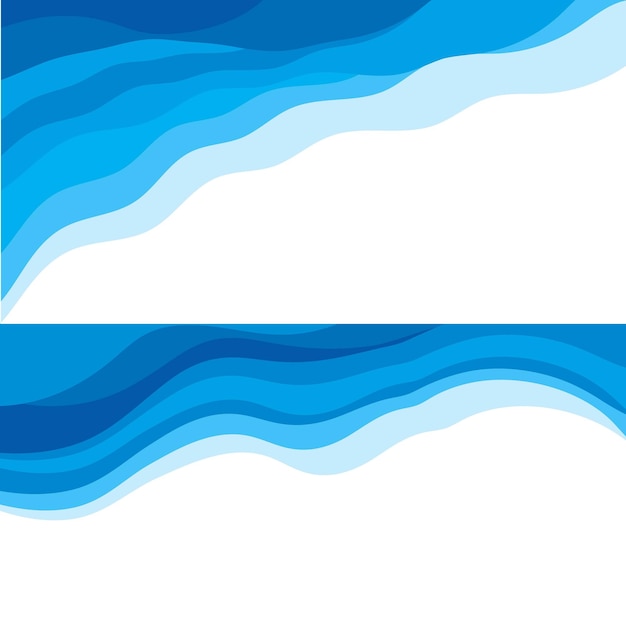 ベクトル 抽象的な水の波のデザインの背景
