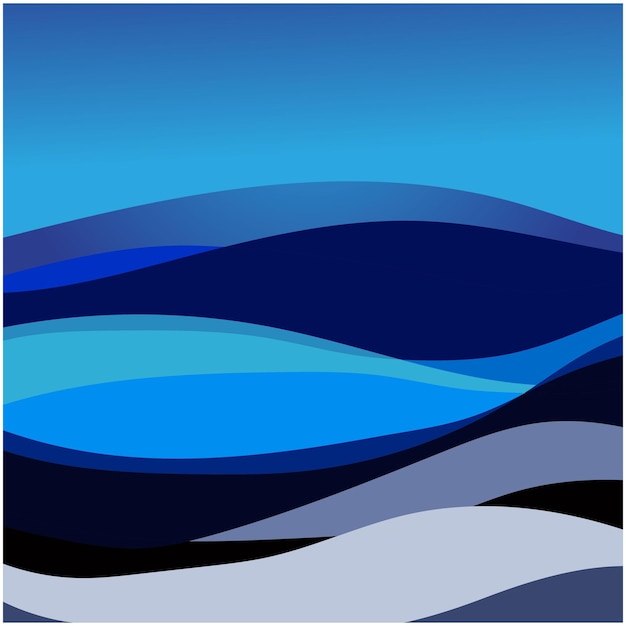 Abstract Water wave vector illustration design background