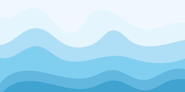 Abstract Water wave vector illustration design background