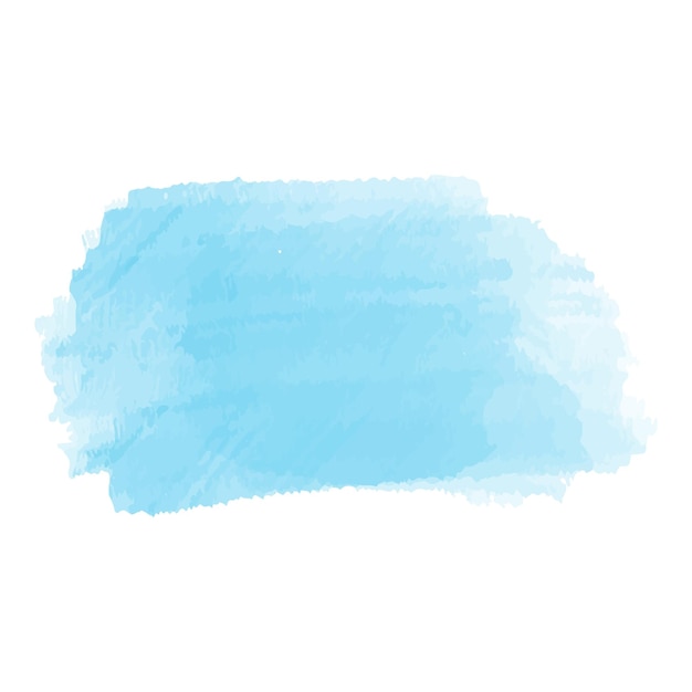 Абстрактная акварельная акварель, нарисованная вручную синей краской на белом.