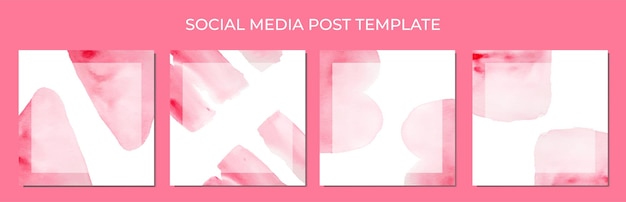 Abstract watercolor as background of social media post template