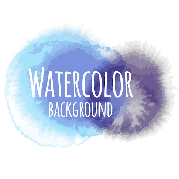 Vector abstract watercolor background blue color