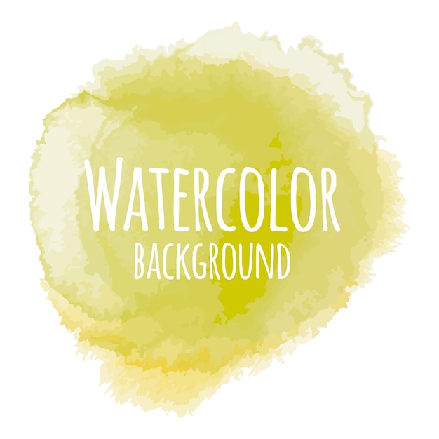 白い色に分離された抽象的な水彩背景黄色