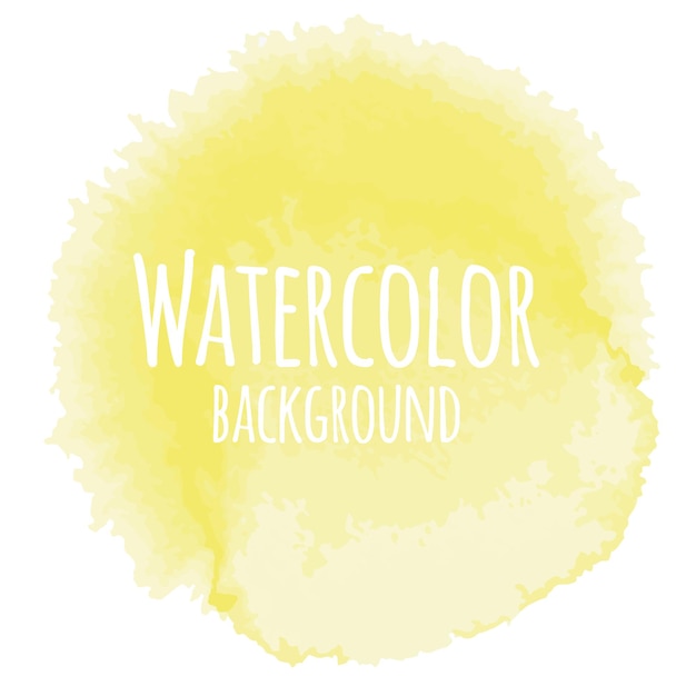 Abstract watercolor background yellow color isolated on white color