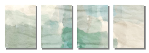 abstract watercolor brush background set background