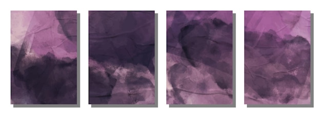 Abstract watercolor brush background Set background