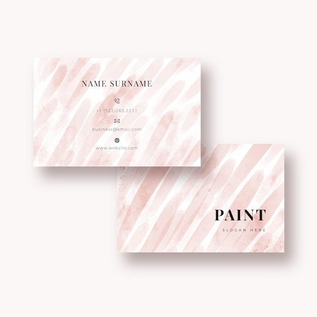 Abstract watercolor business card template