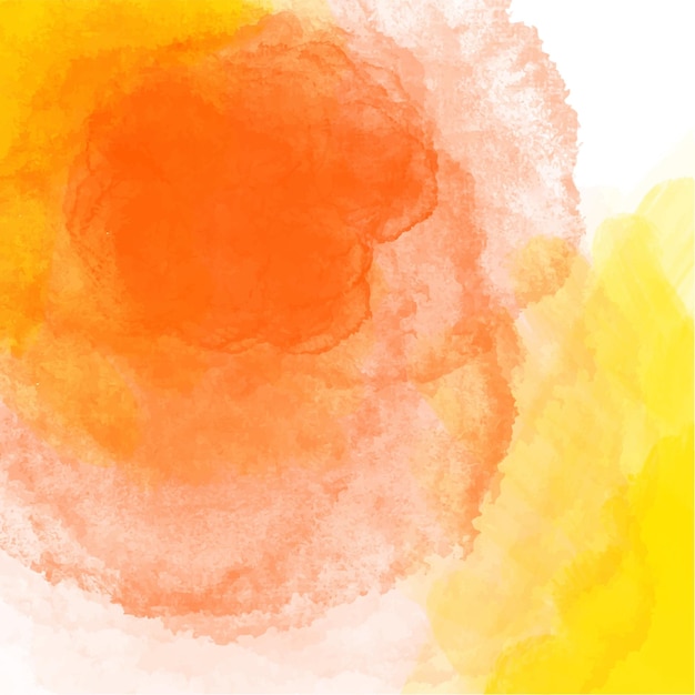 Abstract watercolor creative background yellow and orange color