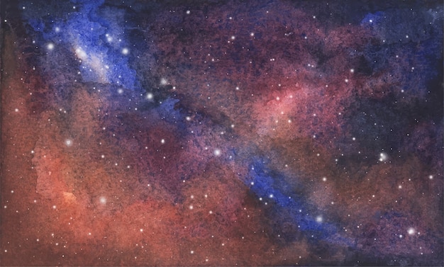 抽象的な水彩銀河の空の背景、星と宇宙のテクスチャ。夜空。