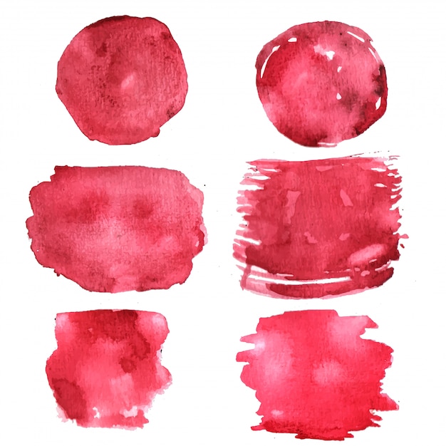 Abstract watercolor hand paint red texture vector image