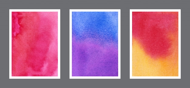 Abstract watercolor hand painted background collection