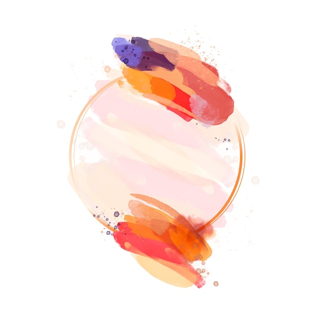 Vector abstract watercolor painted frame