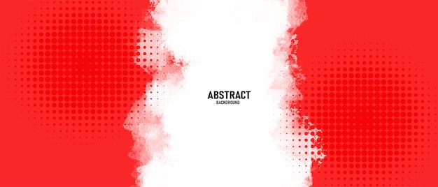 ベクトル ハーフトーン効果を持つ抽象的な水彩画の赤い背景