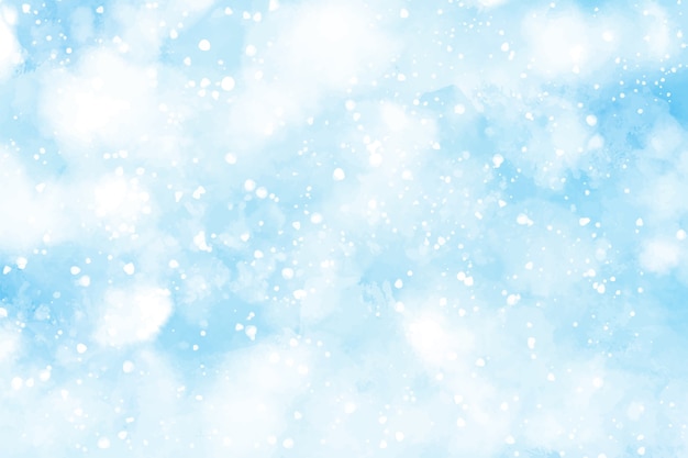 ベクトル クリスマスと冬に降る抽象的な水彩雪