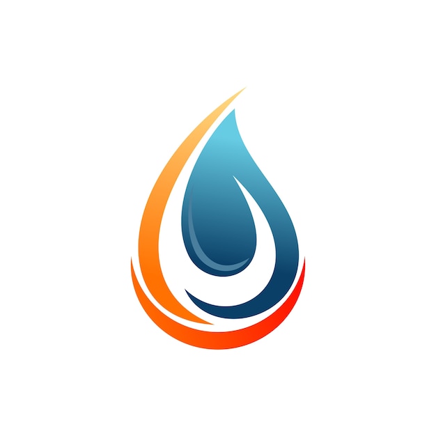 Abstract waterdruppel logo