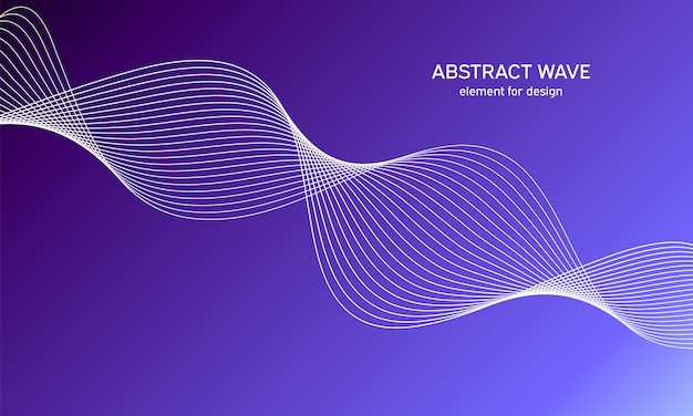 추상 파 배경입니다. 디자인 요소.