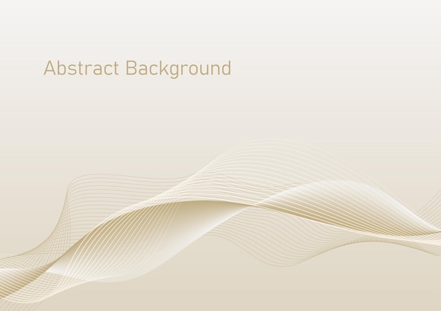 Abstract wave background flowing wave line gold color on gold gardient background Illustration future technology concept template for backdorp wabsite banner poster presentation slide