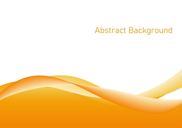 Abstract wave background orange gardient flowing wave line on white background Illustration future technology concept template for backdorp wabsite banner poster presentation slide