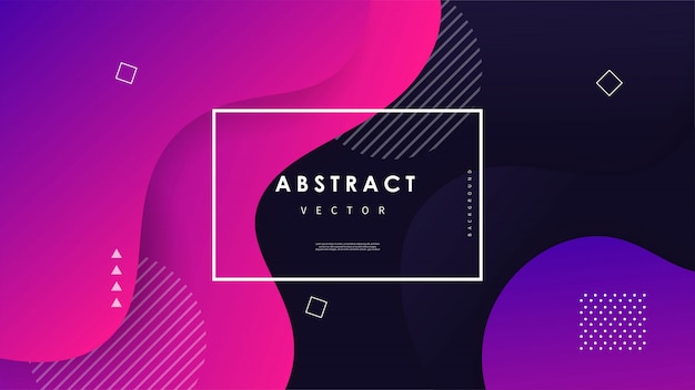 Abstract wave background with colorful shapes vector