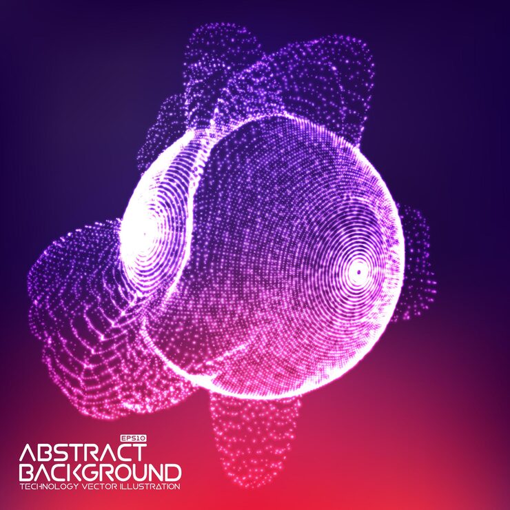 Vector abstract wave background with connecting dots and lines. abstract flow. connection structure. computer hud. layout background. flow. wave.