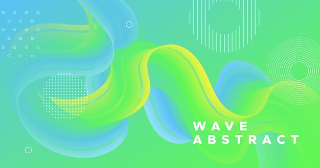 Abstract wave background with dynamic liquid shape