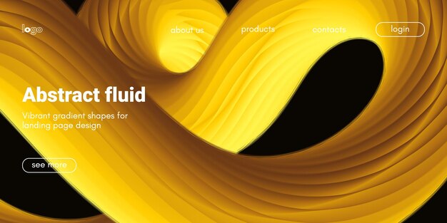 Vector abstract wave background with dynamic liquid shape