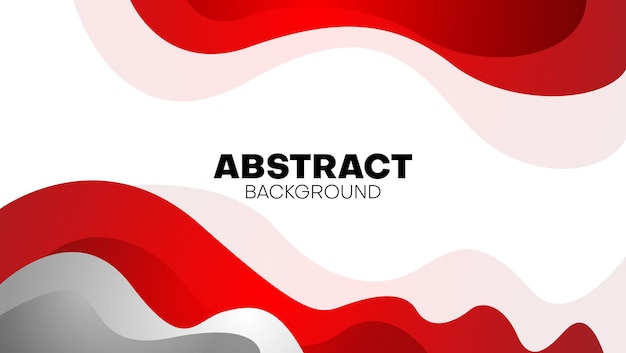 Abstract wave background with red color on white background. vector illustration