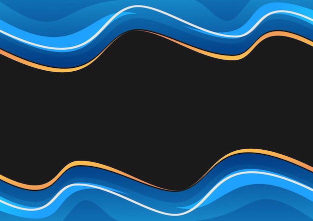 abstract wave blue background design