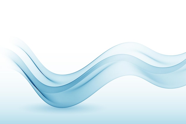 ベクトル 抽象波青透明スモーキー波背景デザイン要素