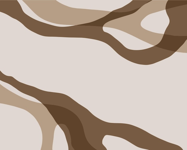 Abstract wave brown color design for templates