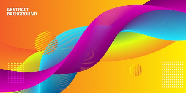 Vector abstract wave colorful background