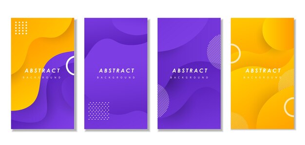 Abstract wave cover with colorful shapes