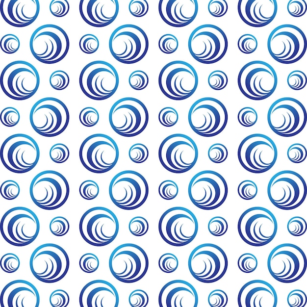 Abstract Wave design colorful seamless pattern in white illustration background