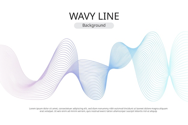 Vector abstract wave design element