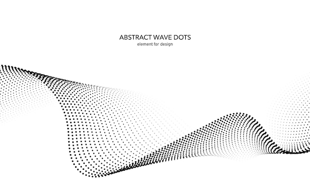 ベクトル デザインの抽象的な波ドット要素ドットの背景を持つ様式化されたラインデジタル トラック イコライザー