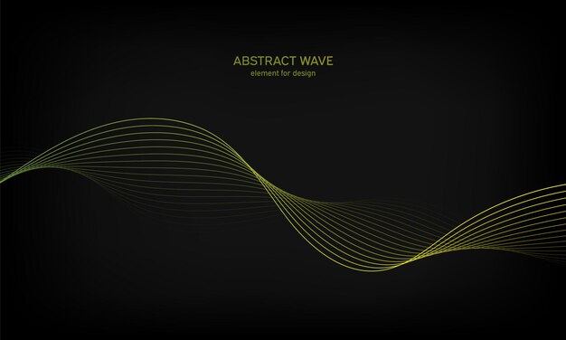 Abstract wave element for design on black background colorful gradient digital track equalizer