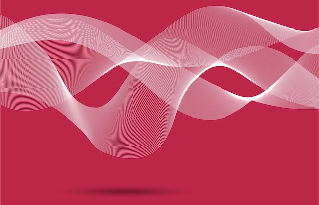abstract wave element for design digital frequency track equalizer colorful shiny wave with lines created using blend tool curved wavy line smooth stripe viva magenta color background
