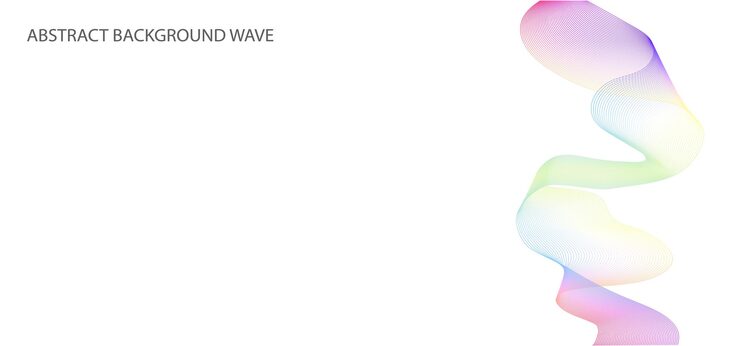 Vector 디자인을 위한 추상 파 요소 디지털 주파수 트랙 이퀄라이저 스타일화된 라인 아트 배경 블렌드 도구를 사용하여 만든 선이 있는 화려한 빛나는 물결 곡선 물결선 매끄러운 스트라이프 벡터