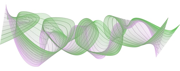 Elemento d'onda astratto per il design equalizzatore traccia di frequenza digitale sfondo grafico stilizzato illustrazione vettoriale onda con linee create utilizzando lo strumento di fusione linea ondulata curva striscia liscia