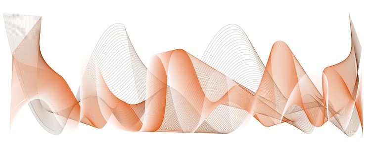 Vector abstract wave element for design digital frequency track equalizer stylized line art background vector illustration wave with lines created using blend tool curved wavy line smooth stripe