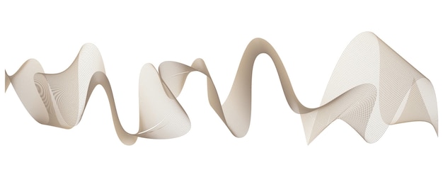 デザインのための抽象的な波要素デジタル周波数トラックイコライザー定型化されたラインアートの背景ベクトルイラストブレンドツールを使用して作成された線で波曲線の波線滑らかなストライプ