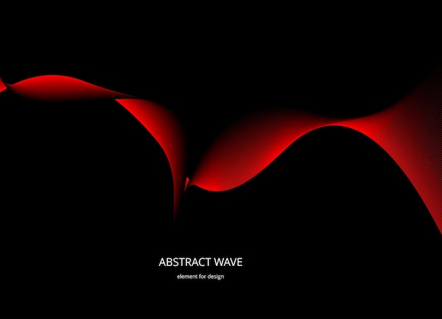 Abstract wave element for design Digital frequency track equalizer Stylized line art background Vector illustration Wave with lines created using blend tool Curved wavy line smooth stripe